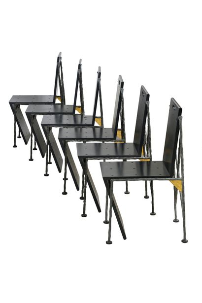Olivier GAGNERE (1952)
Suite de huit chaises,...
