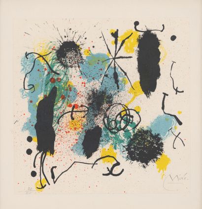 Joan MIRO (1893-1983)
Planche pour « Je travaille...