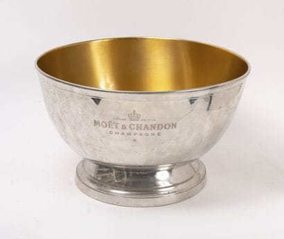 Large champagne glass on pedestal.
Pewter,...