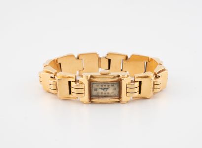 Ladies' wristwatch in yellow gold (750) with...