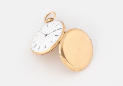 Gold (750) repeater pocket watch.
White enamel...