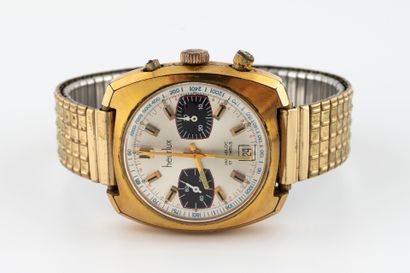 HEURLUX
Men's wristwatch. 
Cushion-shaped...