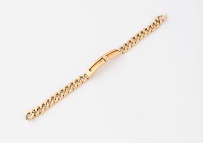Gourmet bracelet in yellow gold (750) with...