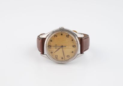 OMEGA
Men's wristwatch. 
Round steel case....