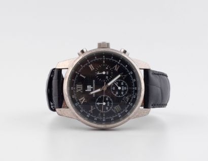 LIP
Steel chronograph watch.
Signed black...