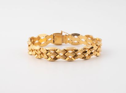 Articulated bracelet in yellow gold (750)...