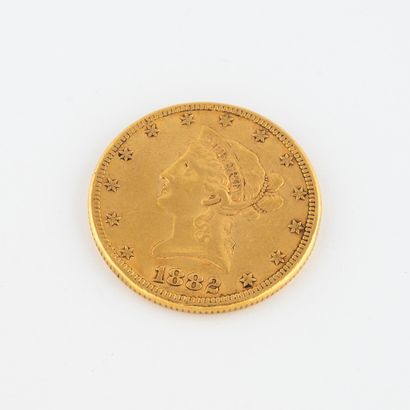 ETATS UNIS
Une pièce de 10 dollars or,1882.
16.6...