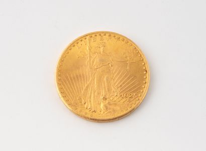 ETATS UNIS
20 Dollars en or, 1925. 
Usures.
Poids...