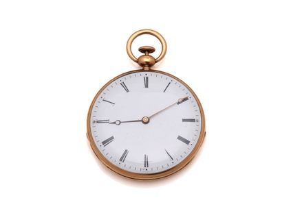 Gold (750) repeater pocket watch.
White enamel...