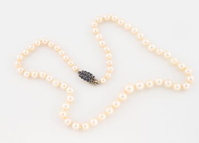 Collier de perles de culture blanches en...