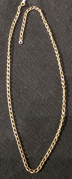 Collier maille gourmette en or jaune (750).
Poids...