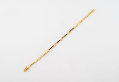 Bracelet en or jaune (750) à maillons en...