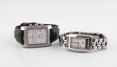 GUESS ET WINCAR
Lot of two steel watches...