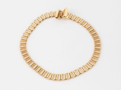 Yellow gold (750) bracelet with articulated...