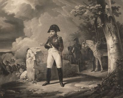 Lot of 6 framed pieces:
- Napoleon on a battlefield
After...
