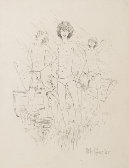 Michel GOURLIER (1925-2016)
Four teenagers....