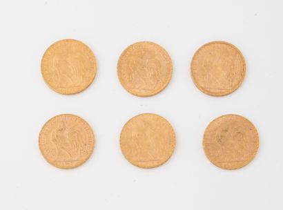FRANCE 
Lot of six coins, Republic including:
-...
