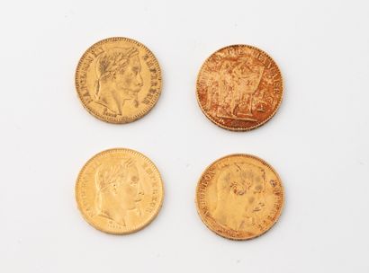 FRANCE
Lot of four coins, Napoleon II or...