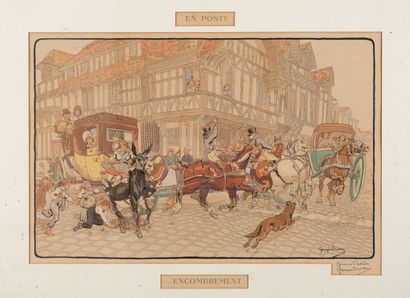 Cecil ALDIN ou Georges BUSSON
Three color...