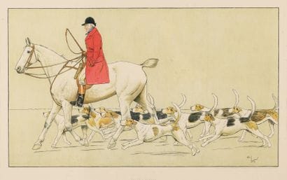 Cecil ALDIN (1870-1935)
Piqueux on horseback...