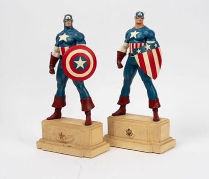MARVEL
Two Captain America figures by Randy...