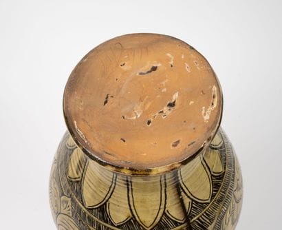 Baluster vase, 1991.
Enameled terra cotta.
Signed...