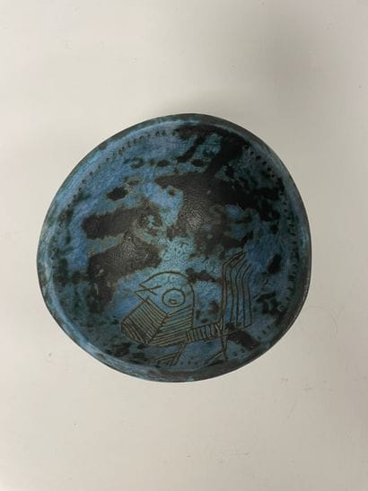 Jacques BLIN (1920-1995)
Bowl.
Blue glazed...
