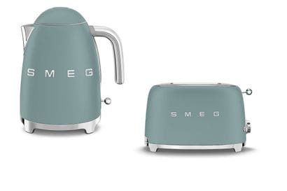 Ensemble bouilloire et grille-pain SMEG vert...