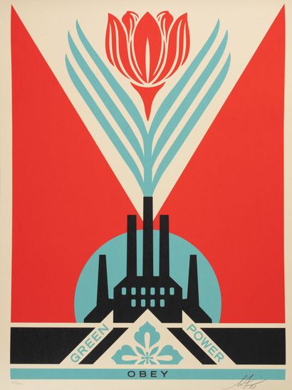 Shepard FAIREY (1970) 
Green Power Factory...