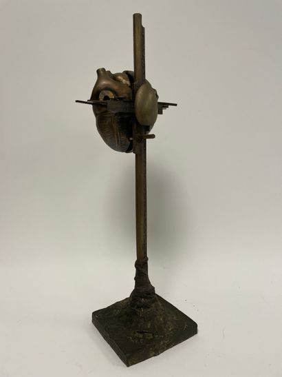CÉSAR (1921-1998
Coeur éclaté, 1986.
Bronze...