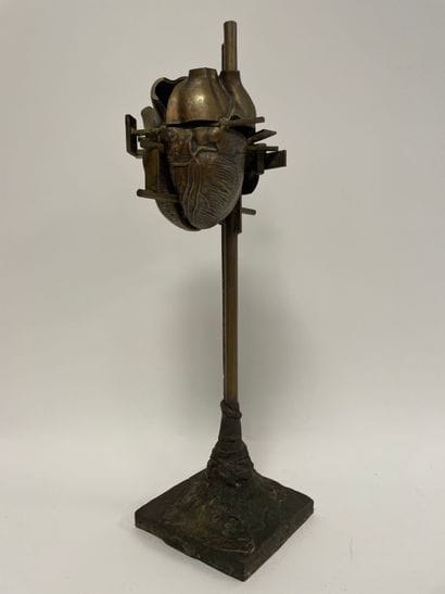 CÉSAR (1921-1998
Coeur éclaté, 1986.
Bronze...