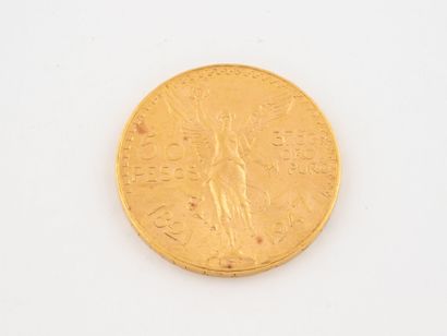 MEXIQUE
One 50 Pesos gold coin.
Weight: 41.7...