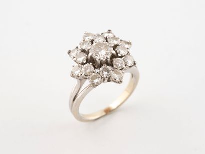 White gold (750) and platinum (900) filigree...