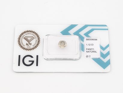 Brilliant-cut diamond on paper, under seal....