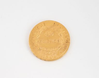 FRANCE
Napoleon I 40 franc gold coin, 1806.
Weight...