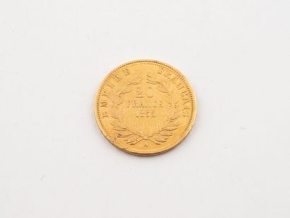 FRANCE
Napoleon III 20 franc gold coin, bare...