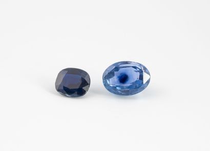 Two paper-cut sapphires.
One clear weighing:...