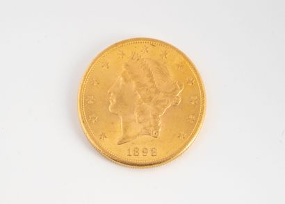 ETATS-UNIS
20-dollar gold coin 1898.
Weight:...