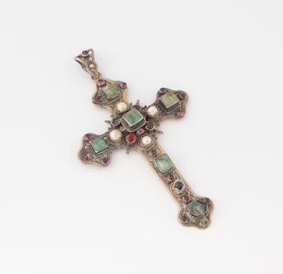 Large silver (min. 800) openwork pectoral...