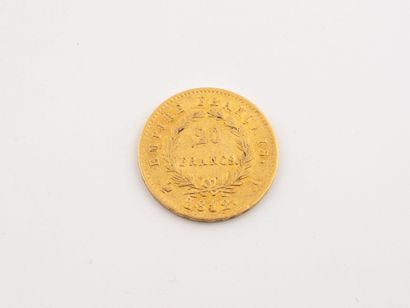 FRANCE
One 20 franc gold coin, 1812, Paris,...