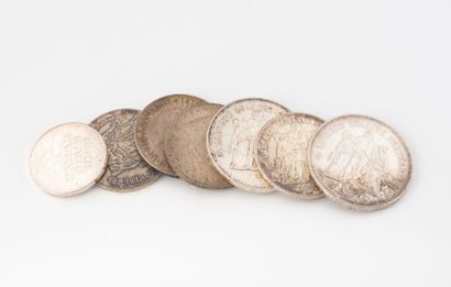 FRANCE ou ROUMANIE
Lot of 8 silver coins...