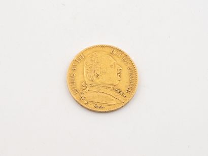 FRANCE
One 20 Franc gold coin, Louis XVIII,...