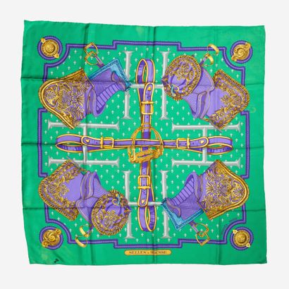 HERMES
Silk twill square, 