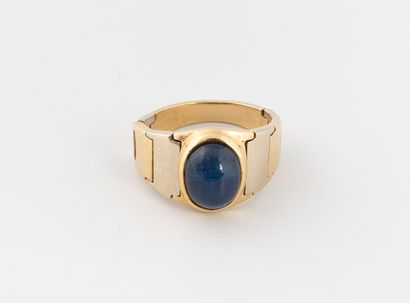 Bague articulée en ors jaune et gris (750)...