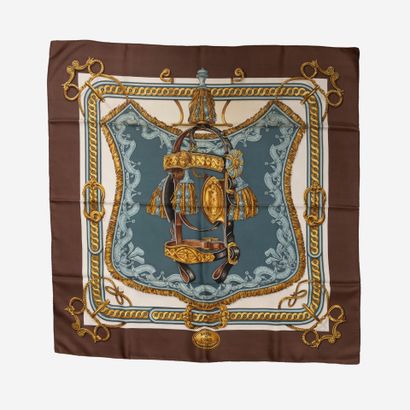 HERMES, Paris
Hermès silk twill square, 