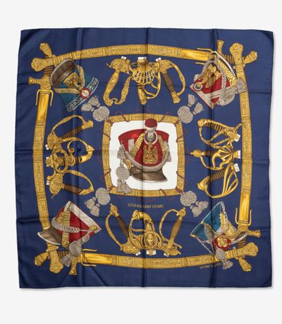 HERMES Paris
Silk twill square with 