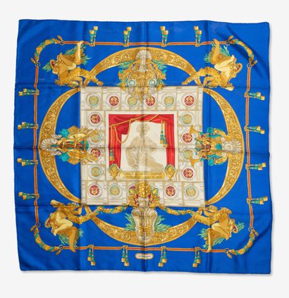 HERMES, Paris
Silk twill square printed with...