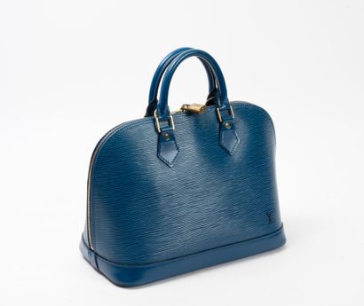 Louis VUITTON
Alma bag in blue epi leather,...