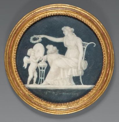 Chevalier de GROLLIER, 1793
Jeune femme assise...