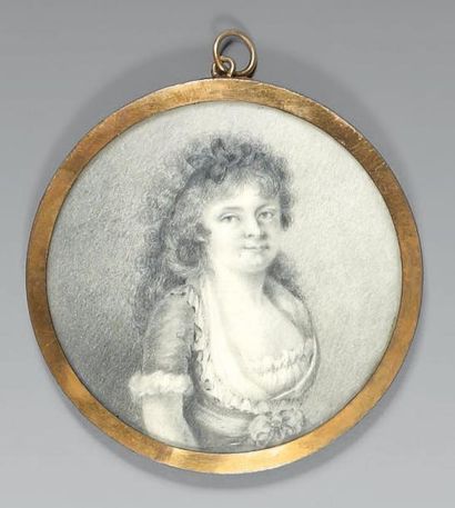 École FRANÇAISE de la fin du XVIIIème siècle
Portrait...